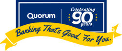 Quorum anniversary logo