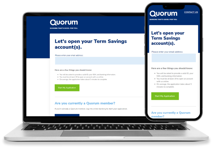 Quorum term savings application