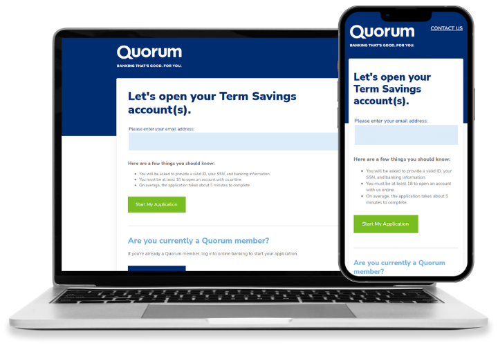 Quorum term savings application Quorum term savings application